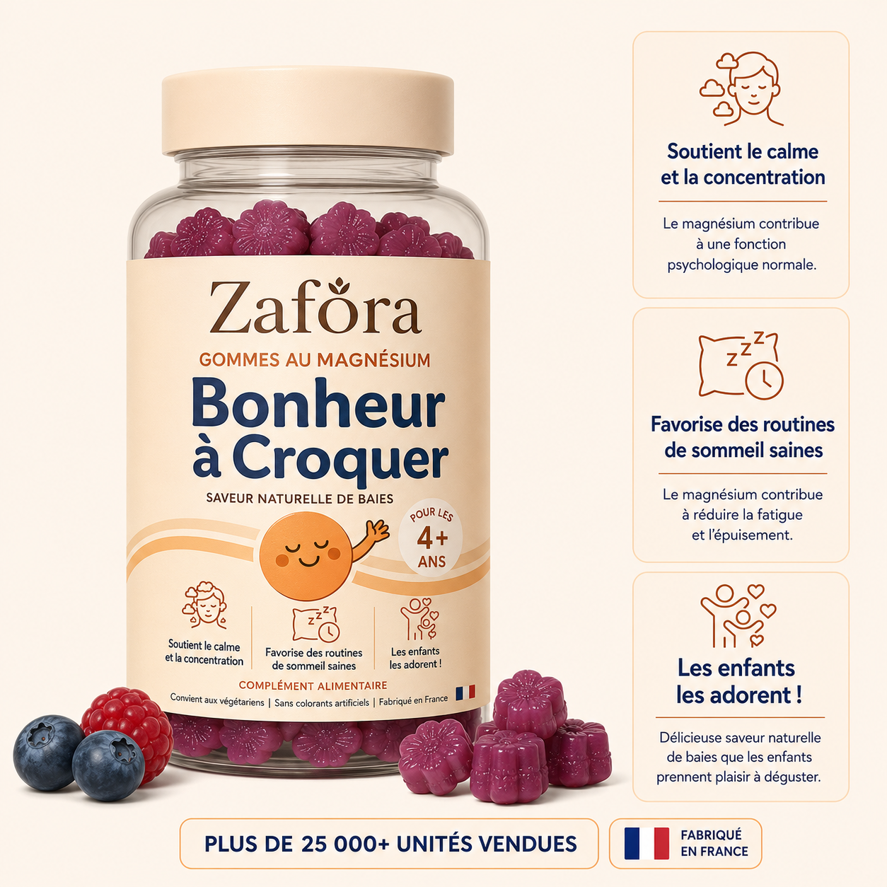 Soutien Naturel au Magnésium pour l'Humeur et la Concentration des Enfants