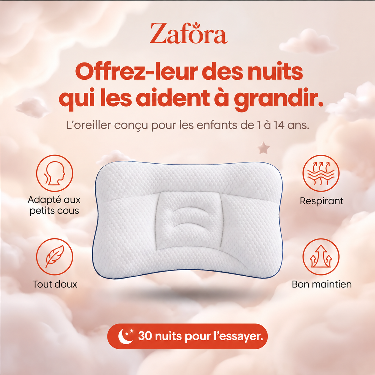 Zafora Oreiller Cervical Pour Enfant